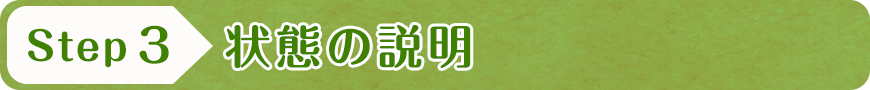 状態の説明